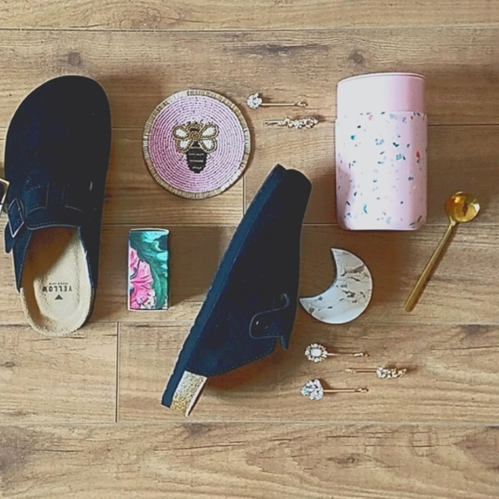 Worn Once Suede Leather Clogs
